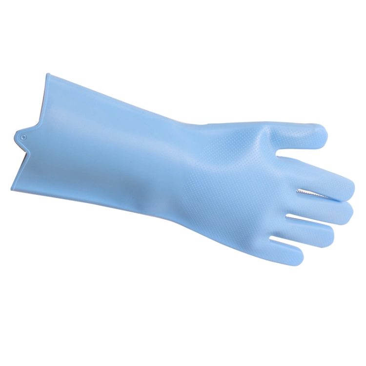 Kitchen Bathroom Pet Food Grade Silicone Rubber Work Dishwashing Gloves