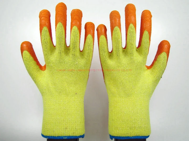 Latex Crinkle Coated Labor Protective En388 Construction Mechanical Industrial Safety Work Gloves