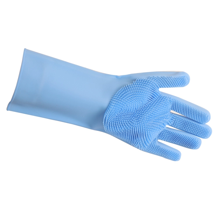Kitchen Bathroom Pet Food Grade Silicone Rubber Work Dishwashing Gloves