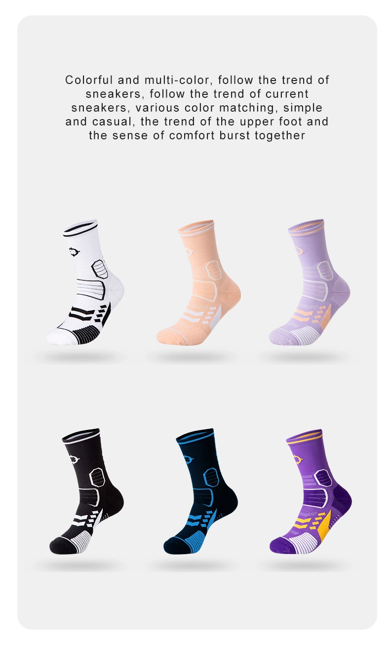 Custom Design Running Men Socks Ankle Middle Length Unisex Breathable Multiple Colors Toe Thicken