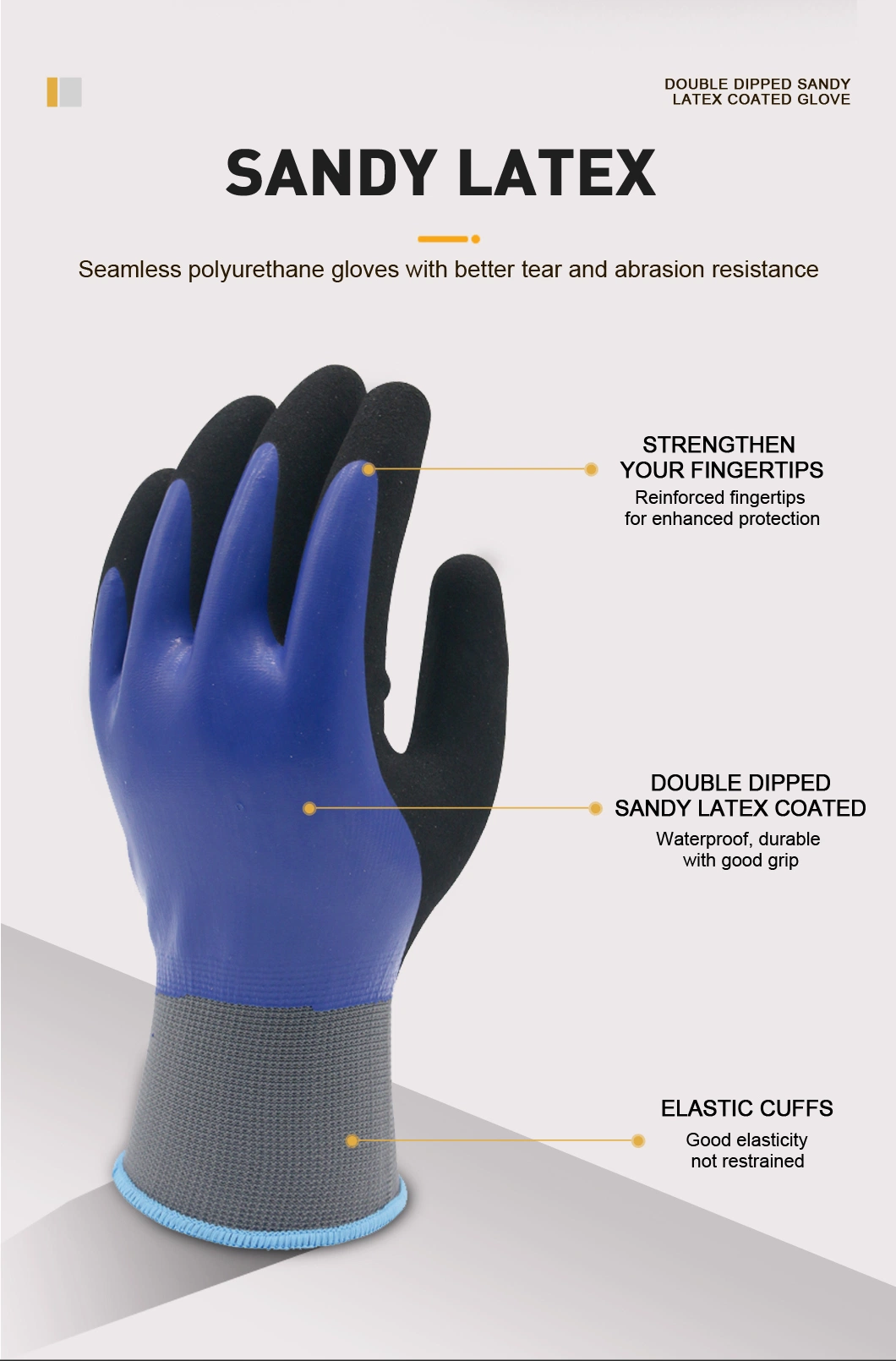 Latex Coated Cheap Industrial Labor Gloves Protective Safety Nitrile Glove