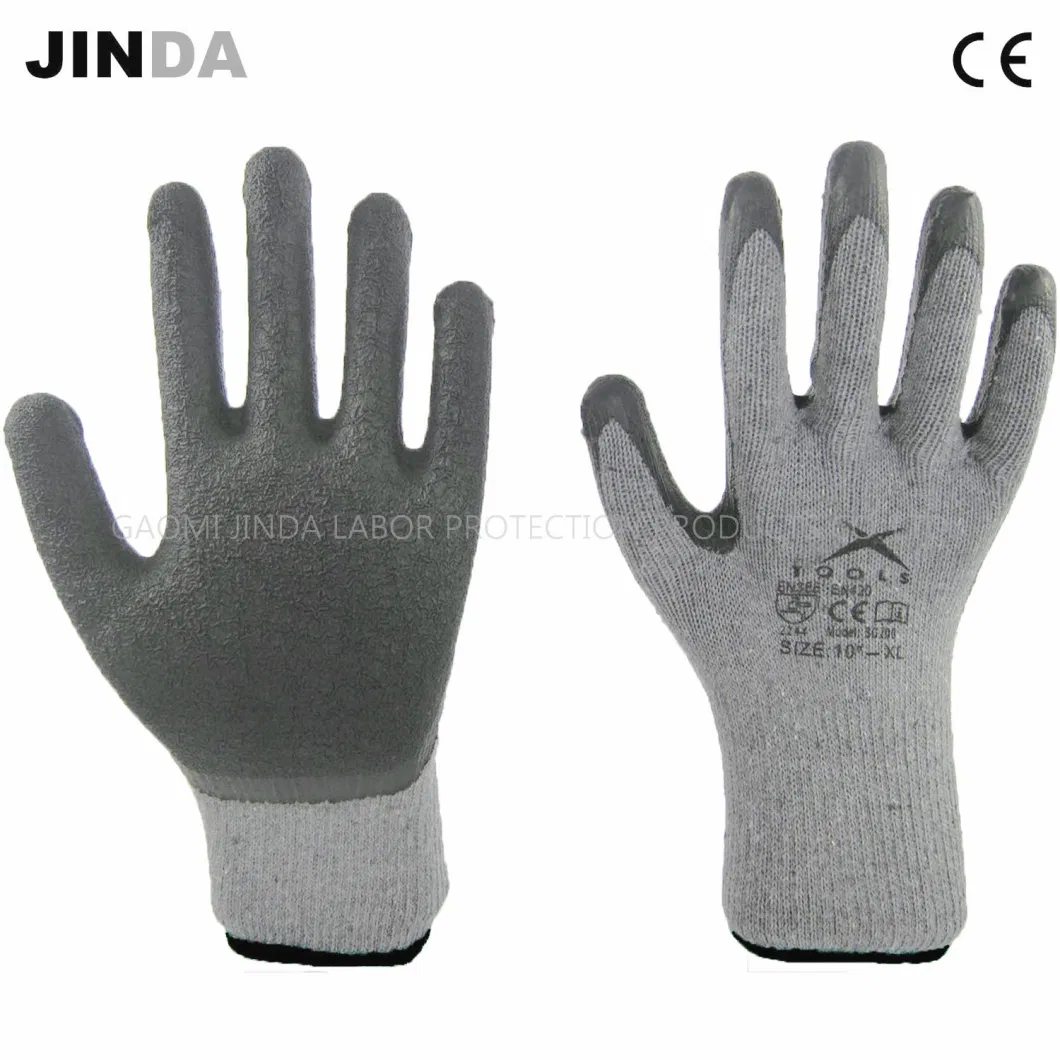 Latex Crinkle Coated Labor Protective En388 Construction Mechanical Industrial Safety Work Gloves