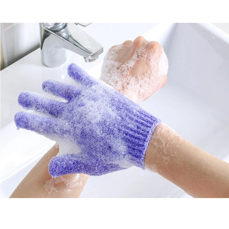 Exfoliating Bath Gloves 100% Nylon Double Sided Gloves for Beauty SPA Massage Skin Shower Scrubber