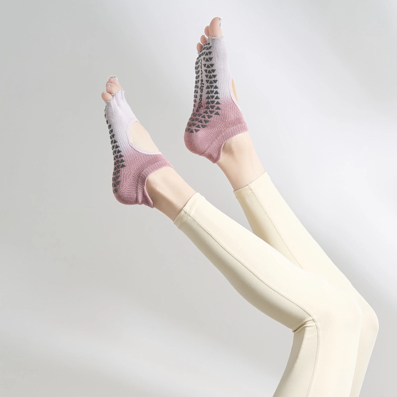 New Style Cotton Antislip Pilates Yoga Women Finger Five-Toe Socks